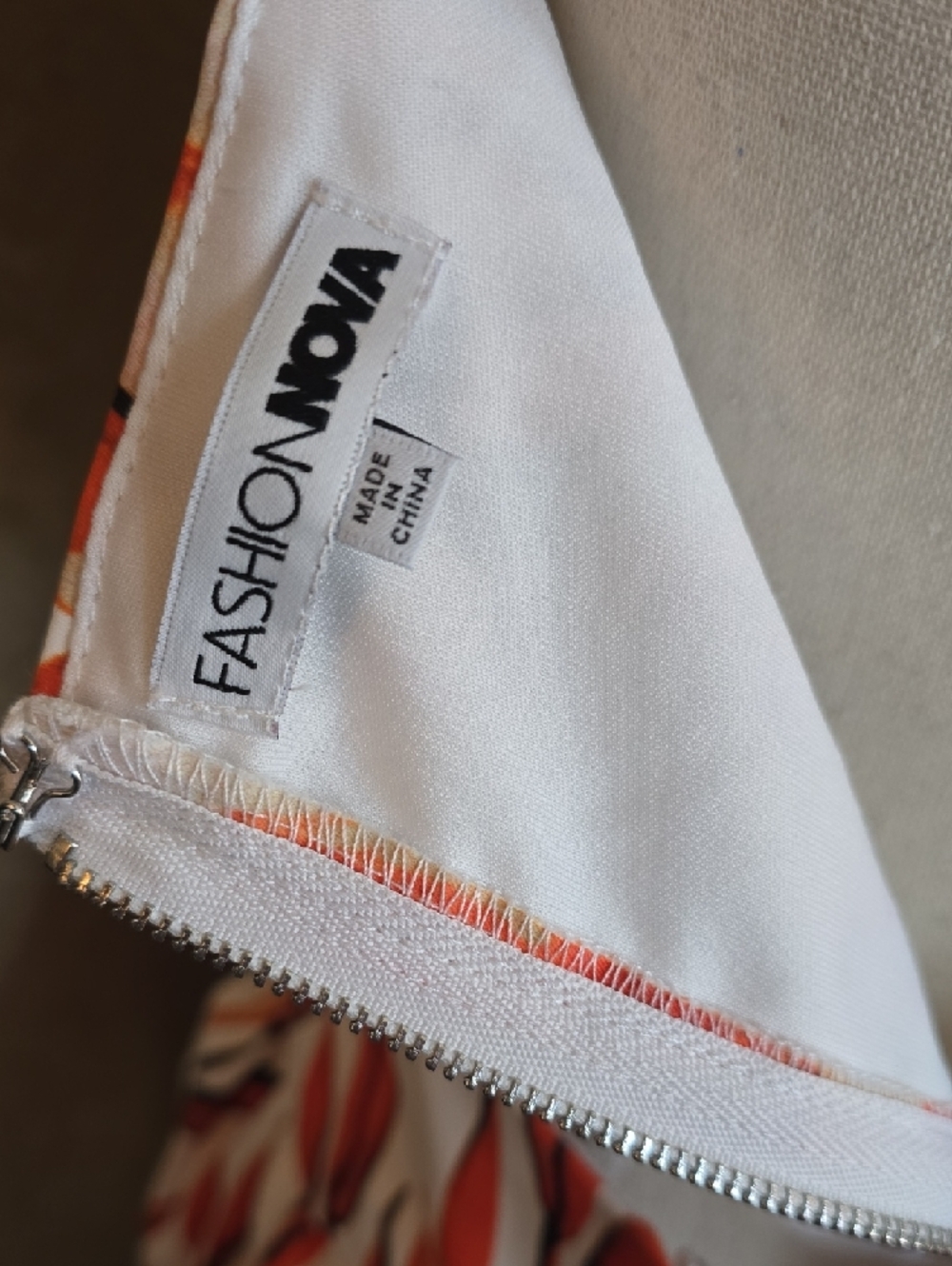 Fashion Nova Delilah Floral White and Orange Shorts Set - Picture 2 of 4